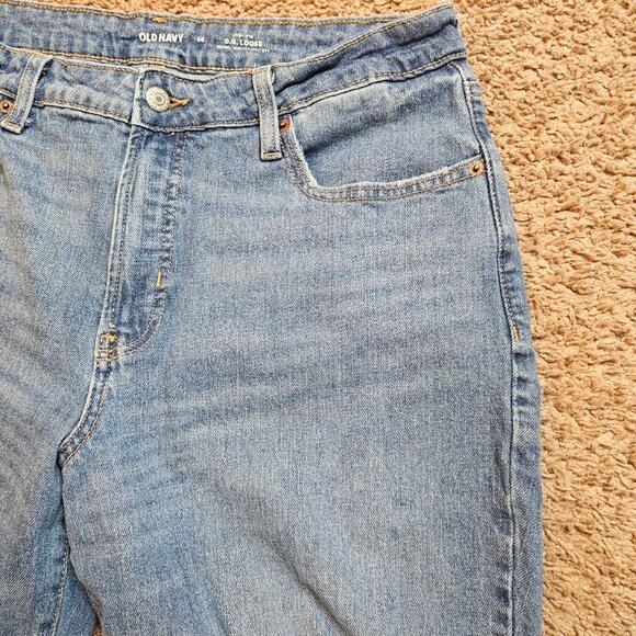 Old Navy High Rise OG Loose Jeans Womens 14 34x29 Stretch Denim Distressed - Picture 8 of 12